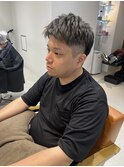 アッシュブラックカルマパーマベリーショートダークアッシュ