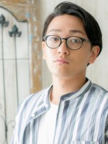 モッズヘア メン 南越谷南口店(mod's hair men)&nbsp;七三分けオールバック黒髪モテセミウェットスタイルW南越谷