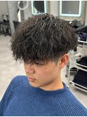ツイストスパイラルパーマ/ツーブロック/ニュアンスデザイン