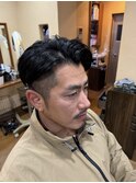 オールバックセンターパート