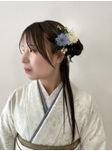 ヘアセット/サイドお団子/成人式/卒業式