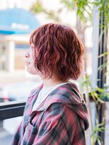 ヘアークラフト(Hair Craft) ボブレイヤーパーマ×チェリーブラウン