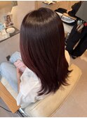 髪質改善チェリーレッド_前髪レイヤーカットくびれヘア_N9