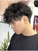 シャドウパーマ/ニュアンスパーマ/緩めパーマ/刈り上げショート