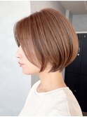 表参道白髪ぼかしウルフショートカットベージュアッシュ30代40代
