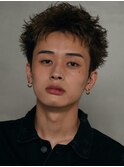 渋谷スパイキーショートアップバンクフェザーショートパーマ