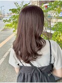 チェリーブラウンシフォンカールロング