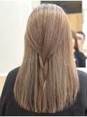 白髪ぼかしハイライトカラーレイヤーカットケアブリーチ