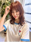 ミディアムレイヤー × ピンクオレンジベージュ