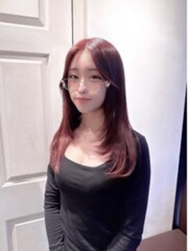 ジップ 稲毛店(ZIP) チェリーレッド/ワインレッド/暖色/ブリーチ無し/レイヤー/艶髪