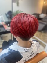 イロドリ(irodori)&nbsp;レッド　刈り上げショートhair☆