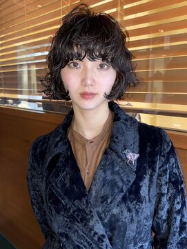 首元スッキリフレンチボブパーマ