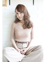 サロン ド ユーア(salon de yuua)&nbsp;広島市中区大手町美容院　ウォームブラウン　ロングパーマヘア