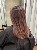 ヘアプレイスソル (HAIR PLACE SoL)&nbsp;ブリーチカラー/ピンクブラウン/セミロング