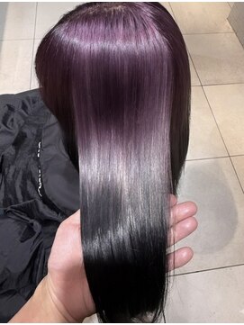スウィートルーム 藤沢(sweet room) グラデーション　エンドカラー　ブリーチ　パープル　ピンク