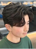 奈良men'sフェザーパーマフェザーショート