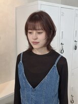 ラル(Lalu)&nbsp;チェリーブラウン/ミニウルフ/くびれヘア/外ハネボブ/段カット