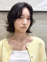 ピークアブー 銀座並木通り(PEEK-A-BOO)&nbsp;ラフウェーブボブ×センターパート