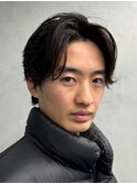 朝がラクになるメンズセンターパートニュアンスパーマ