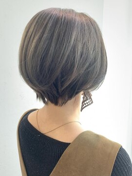 ニーフ 恵比寿(neaf) ショートボブ×オリーブアッシュ　市毛裕也