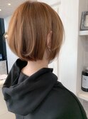 福山市ショートボブ人気Caaryハイライトハニーベージュ♪