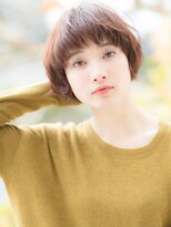 +animo南流山+抜け感！オレンジブラウン×マッシュボブショートA