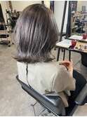 20代30代大人可愛いダブルカラーラベンダーグレージュミディ
