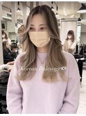 韓国ヘアくびれヘアハッシュカット