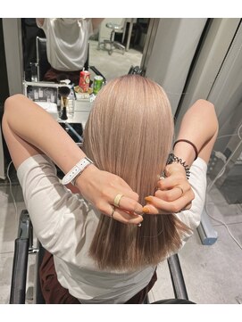 シェリ ヘアデザイン(CHERIE hair design) 福岡 ブリーチ ベージュ グレージュ ダブルカラー ハイライト