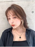 20代30代40代小顔ひし形ミディアム　インナーカラー　リノ吉祥寺