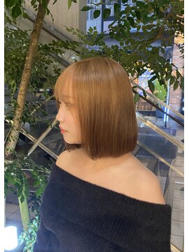 セプト 天神大名(SEPT.) デザインカラー　オリーブベージュ　ダブルカラー　ハイトーン