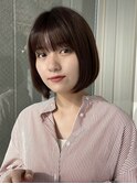 ミニボブ×ブラウン