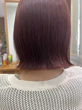 インビテーション 名古屋(invitation) ピンク × くびれボブ