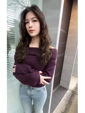 クプラ(Qpula) 【qpula 城慎太郎】パーマ風ウェーブヘア＋チョコレートブラウン