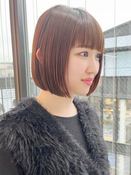 ロンド ボーイ 表参道(Lond BOY) メルティカラー×顔周りレイヤーカット縮毛矯正ボブ[表参道]