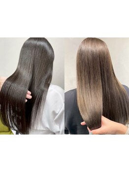 《今月限定☆カット+極潤シルクTR+超音波ケアプロ\5500》bonaの髪質改善TRで毛先まで潤うツヤ髪にAujua