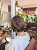 白髪ぼかし×ハニーベージュ