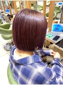 ワインブラウン×ボブ
