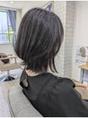 大人のブルーブラック×抜け感のあるくびれミディ◇