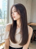 バグズ ヘアデザイン 桔梗が丘店(Baguz HAIR DESIGN) 韓国風シースルーバング美髪ストレートレイヤーロング