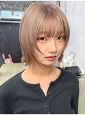 ミルクティーアッシュ ダブルカラー レイヤーボブ 髪質改善 艶髪