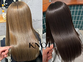 ノット(KNOTT)の写真/【松戸でオトナ女子のための上質サロンがOPEN】髪のダメージは最小限に、自然な仕上がりに☆松戸駅2分