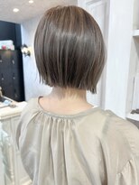 キャアリー(Caary)&nbsp;福山市美容室Caaryぱつんとボブ20代30代ミントグレージュカラー
