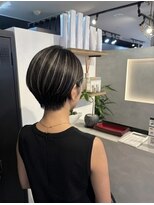 レト 梅田店(LETO) 丸みショートボブ×ハイライトカラー