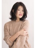 【暗髪×ボブ】アンニュイミディアムボブ