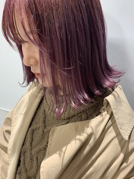 ラフトーキョウセカンド(RAF TOKYO 2nd) 【RAF TOKYO 2nd Rina 】 ピンクラベンダー×切りっぱなしボブ