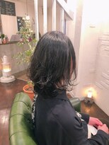 リンネ ヘアサロン(linne hairsalon) ブラックカラー×デジパースタイル