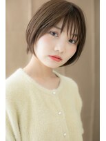 カバーヘア ブリス 大宮西口(COVER HAIR bliss) マットブラウン大人かわいい前下がりミニボブY大宮10代20代30代