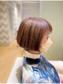 白髪ぼかし/アースカラー/ステップボーンカット/30代40代50代