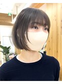 【修】20代30代40代◎透明感カラー×韓国切りぱなしボブ